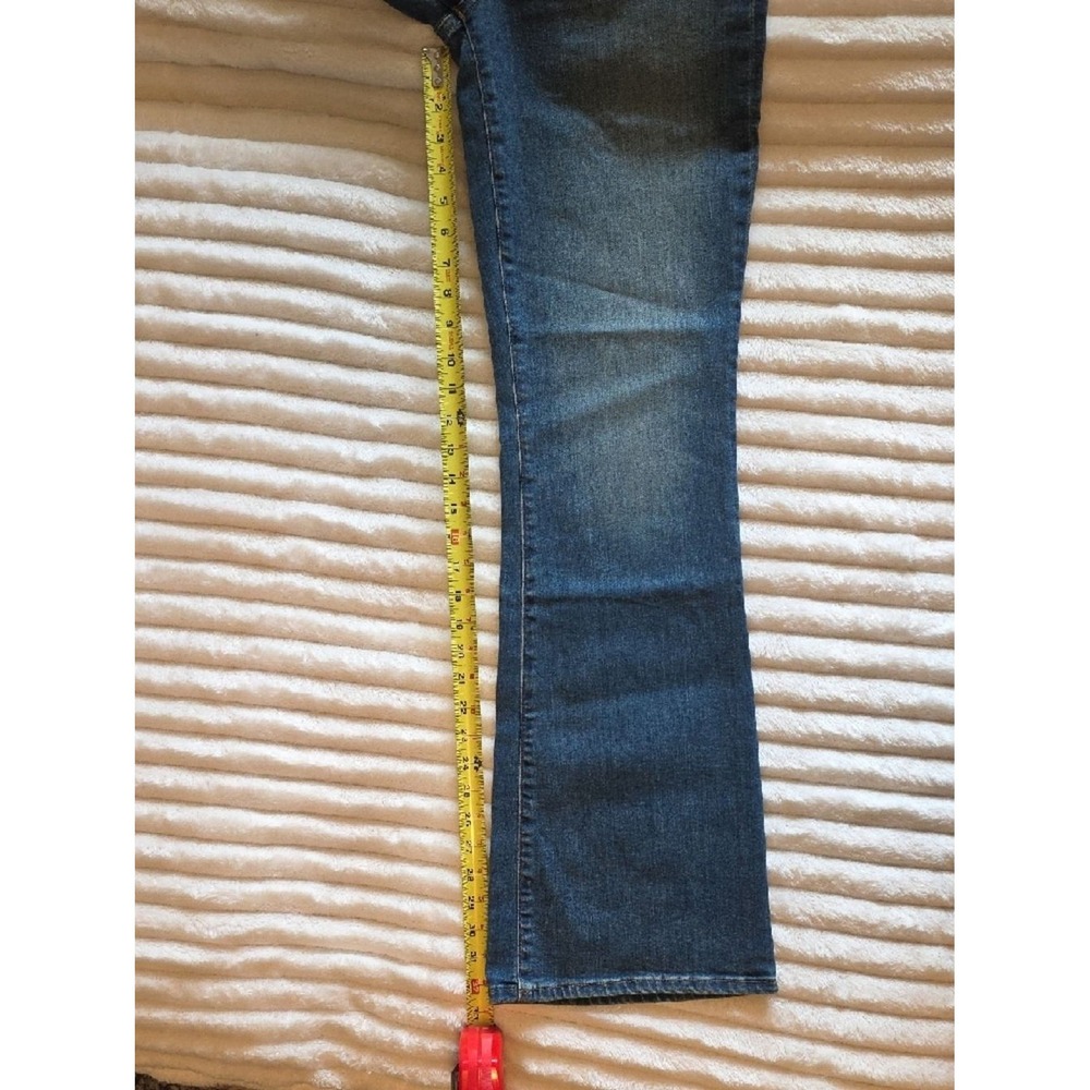 Edwin Lark Flare Jeans Flashback Blue High Rise Denim EW2061ICS Size 30 NEW - Picture 4 of 12
